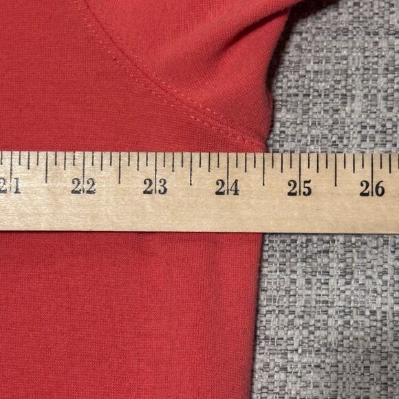 Josephine Chaus Women Coral Lightweight Crew Neck Sweatshirt Plus Size 2 - Picture 5 of 7